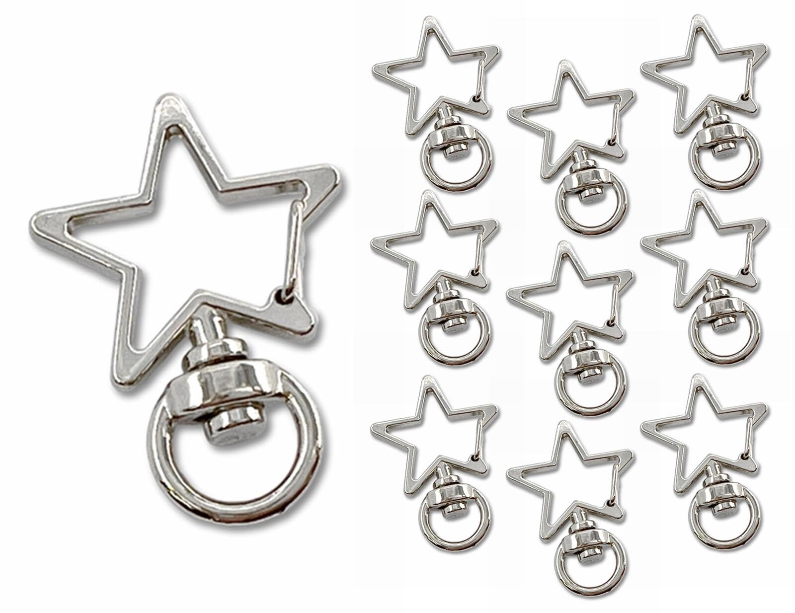 Amazon | 「キ03」 20個入 キーホルダー パーツ 星 ナスカン