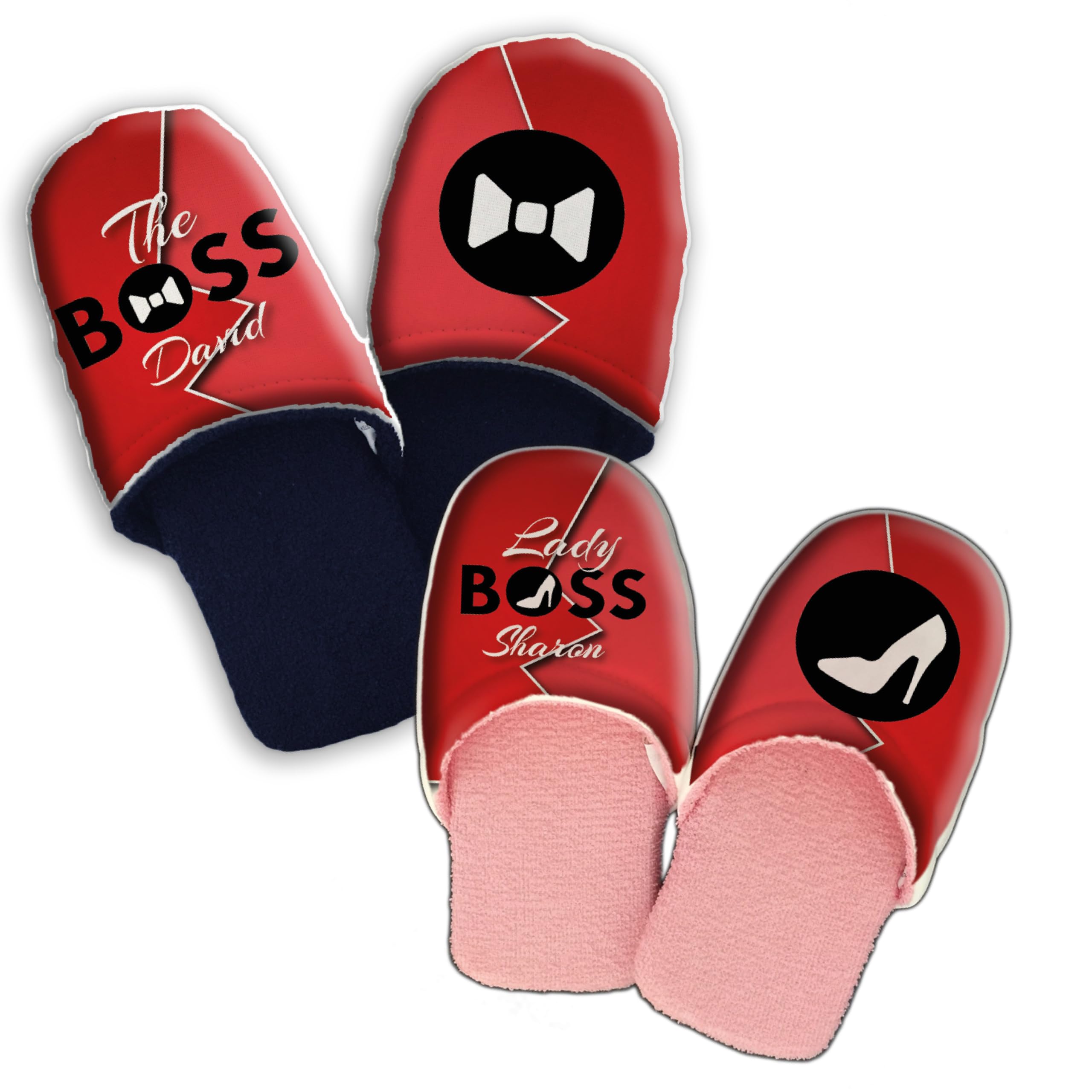 Pantofole natalizie da uomo, divertenti, invernali, rosse, a quadretti, di Natale, in feltro, morbide e comode, ideali come regalo di Natale, B oro., 39 EU