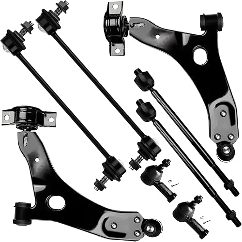 SCITOO Kit de suspensión delantera (2) brazo de control inferior con bujes de rótula izquierda y derecha (2) varillas de sujeción interiores (2)