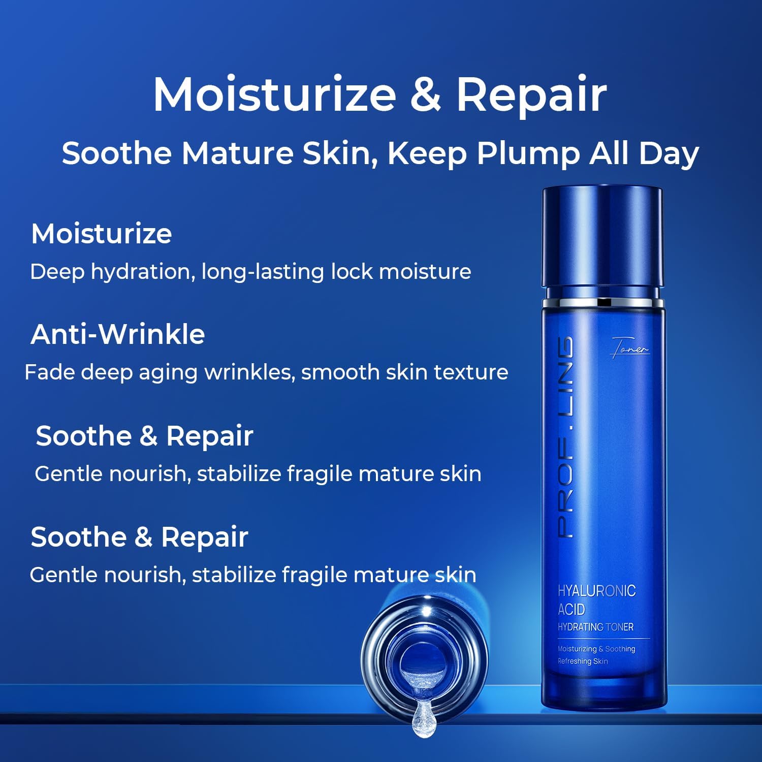 PROFLING Hyaluronic Acid Toner, Deep Hydrating Moisturizin