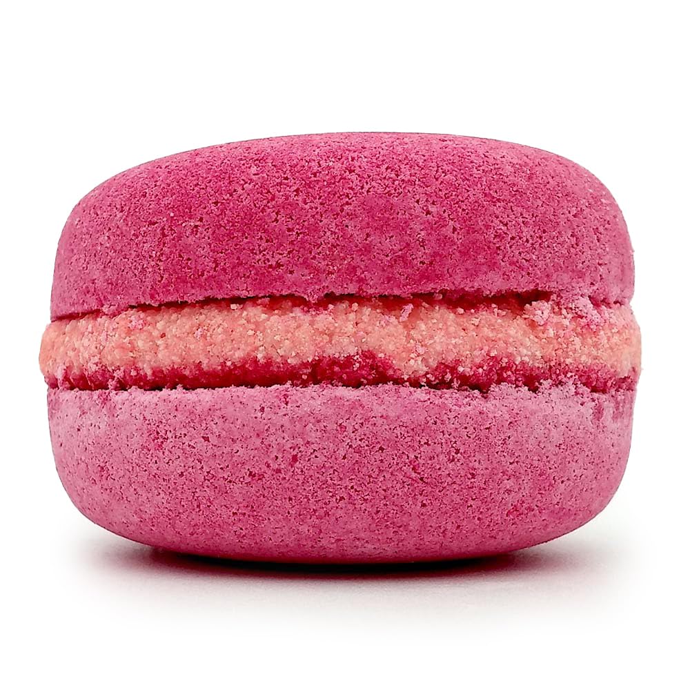 Pack Regalo 6 Macabombs Aroma Frambuesa - Bombas de baño hidratantes con aceite de aguacate, manteca de karité, manteca de cacao y sales de mar