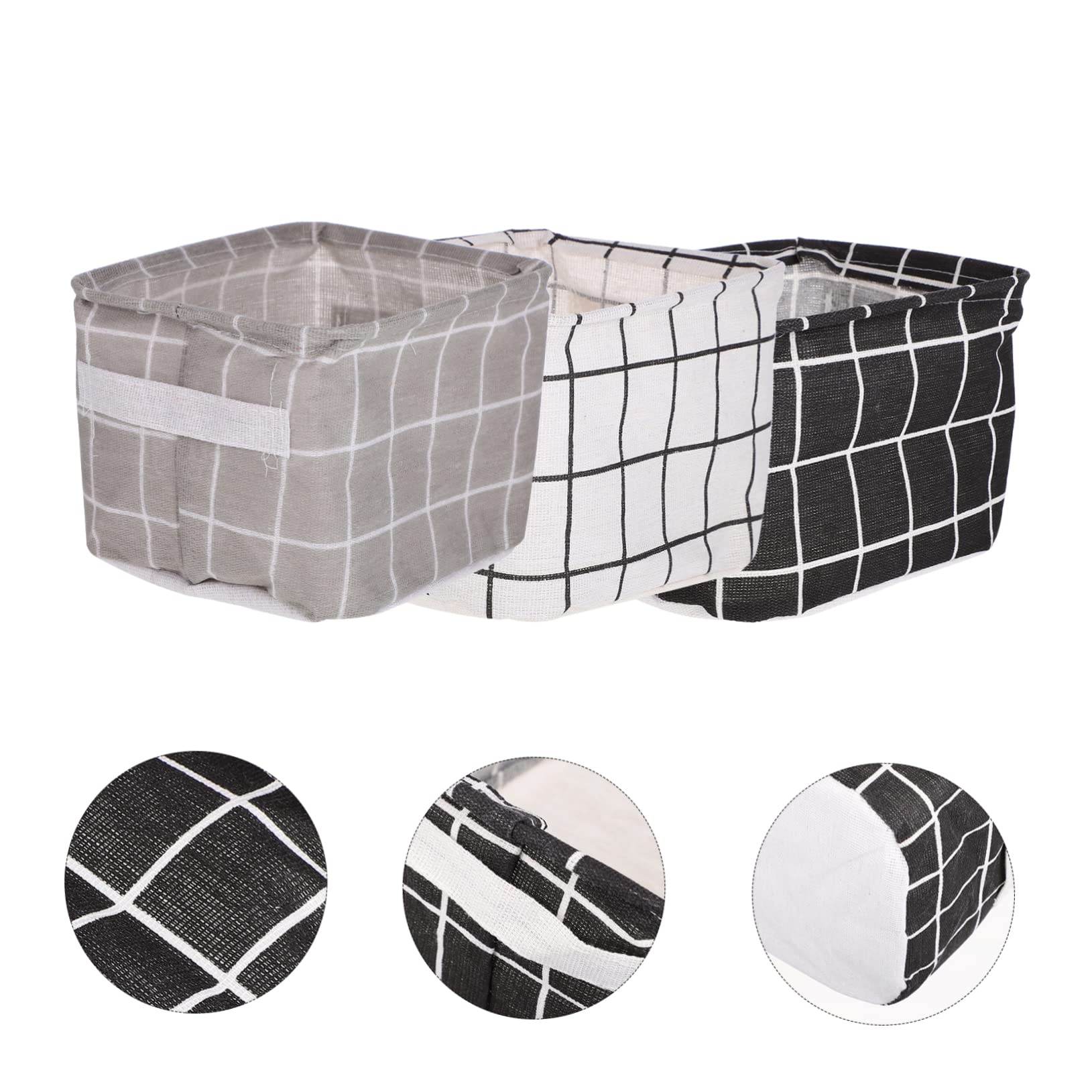 Cabilock 6piezas Cesta De Almacenamiento De Algodón De Cestos Rectangulares Para Organizar Oficina Cocina y Baño Diseño Resistente y Práctico