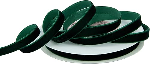 Miniatura 2 de VATIN Cintas de terciopelo vintage tejidas de nailon de 38 pulgadas de ancho por carrete de 10 yardas, verde, uso perfecto para gargantilla,