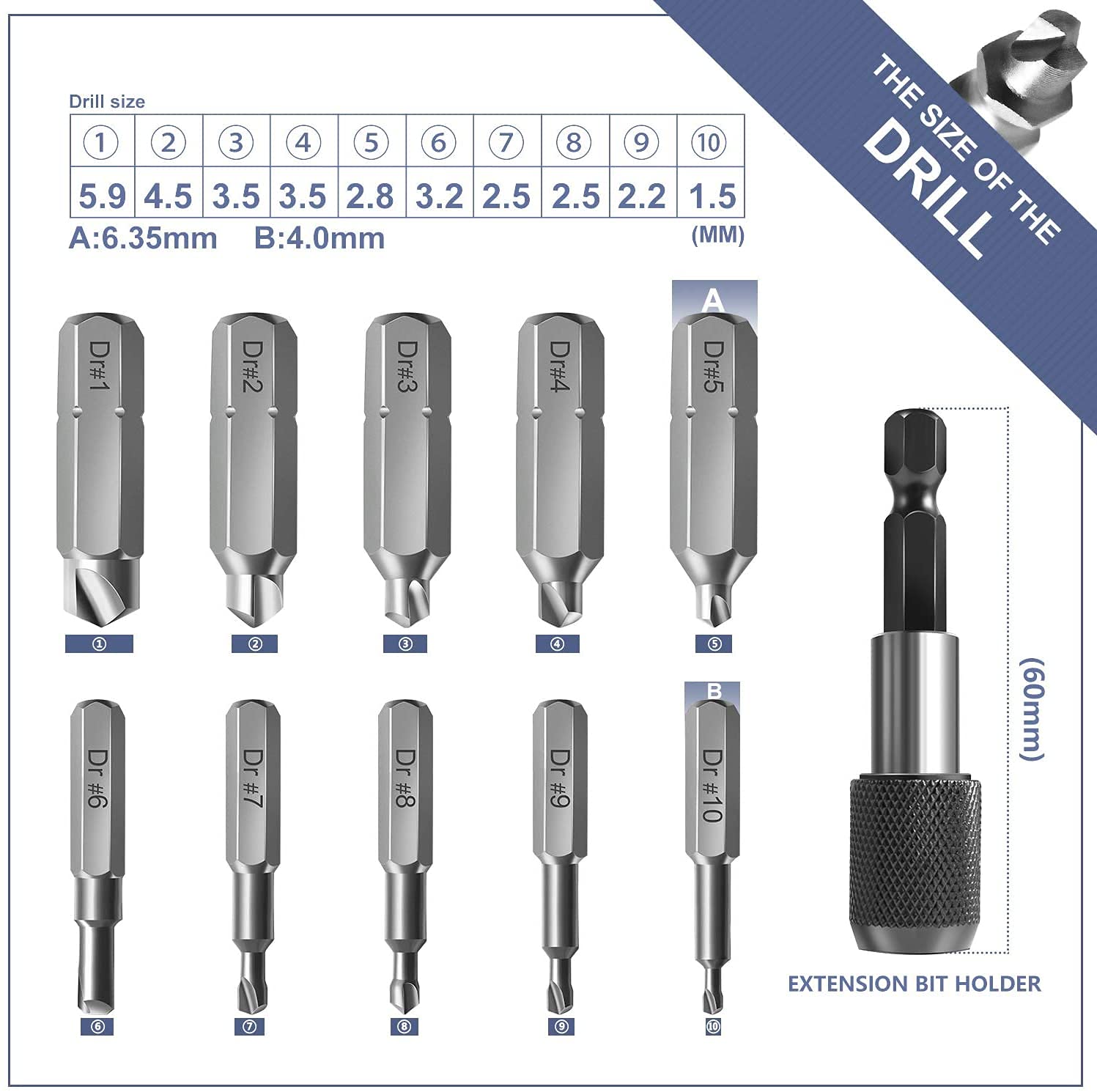 Damaged Screw Extractor Kit and Stripped Screw Extractor Set with