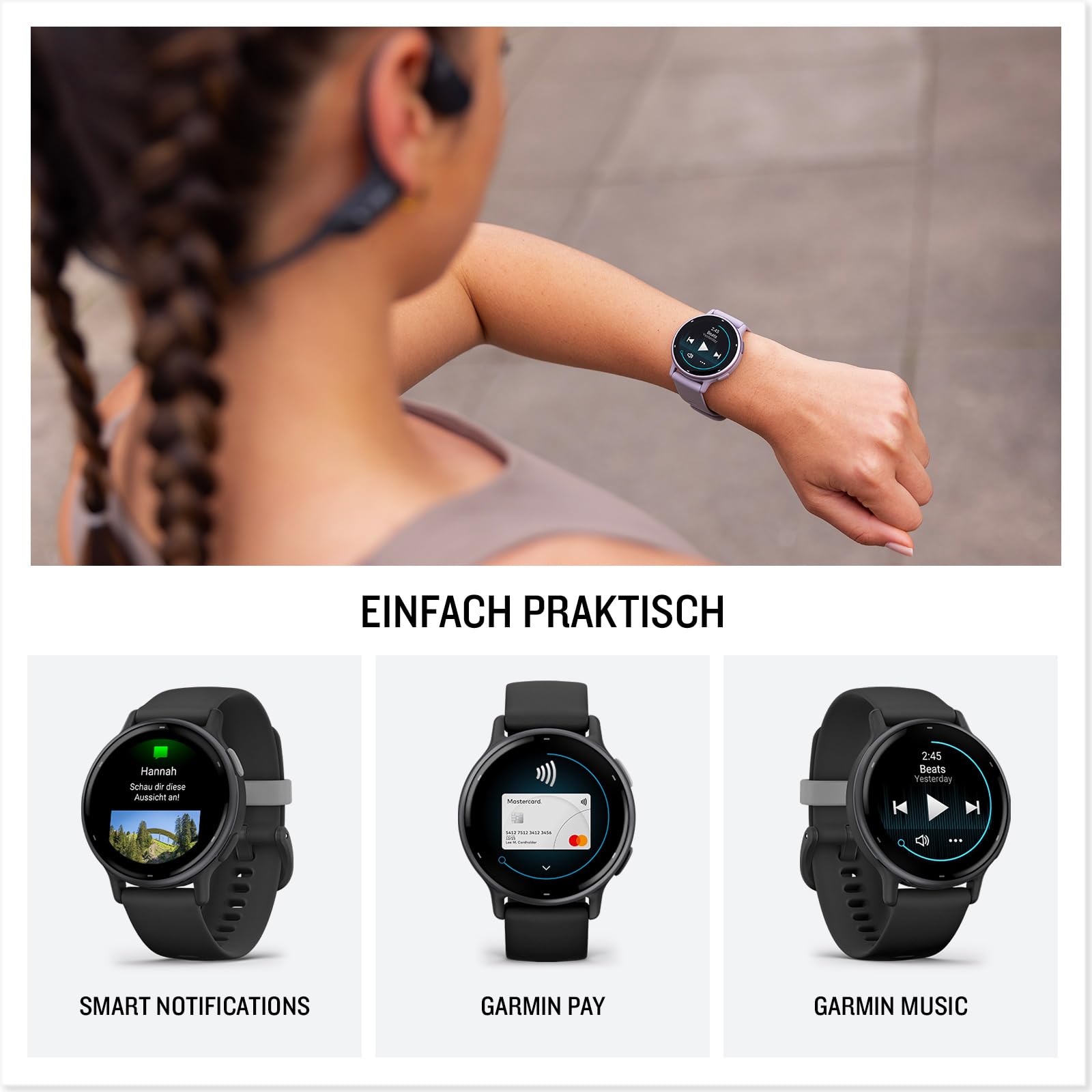Garmin vívoactive 5, Smartwatch AMOLED 1,2", Cassa 42mm, Musica, Pay, +30 Sport, GPS, Cardio, Coach Sonno, Benefici Workout, Autonomia 11 giorni (Blue & Blue Metallic) (Ricondizionato)