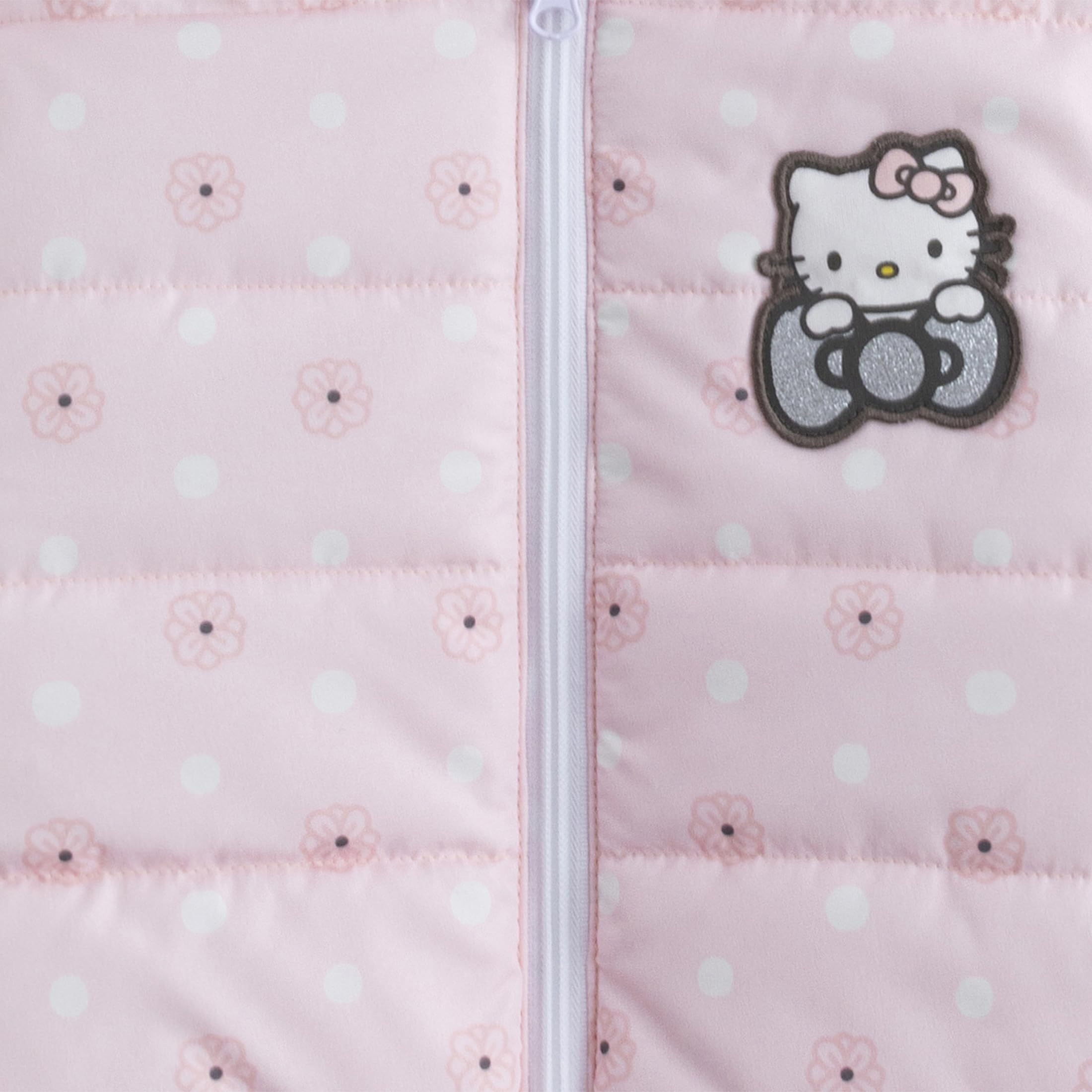 Hello Kitty Sanrio - Piumino da bambina con cappuccio e orecchie, per bambini grandi