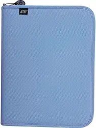 Fichário Escolar, Sweet, com Zíper, Azul, com Estojo e Divisórias, 96 Folhas, ACP