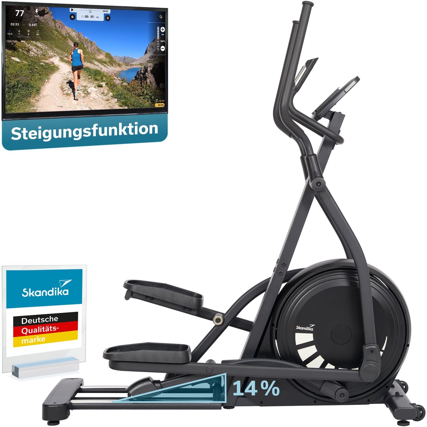 Skandika Crosstrainer für Zuhause Carbon P23-S