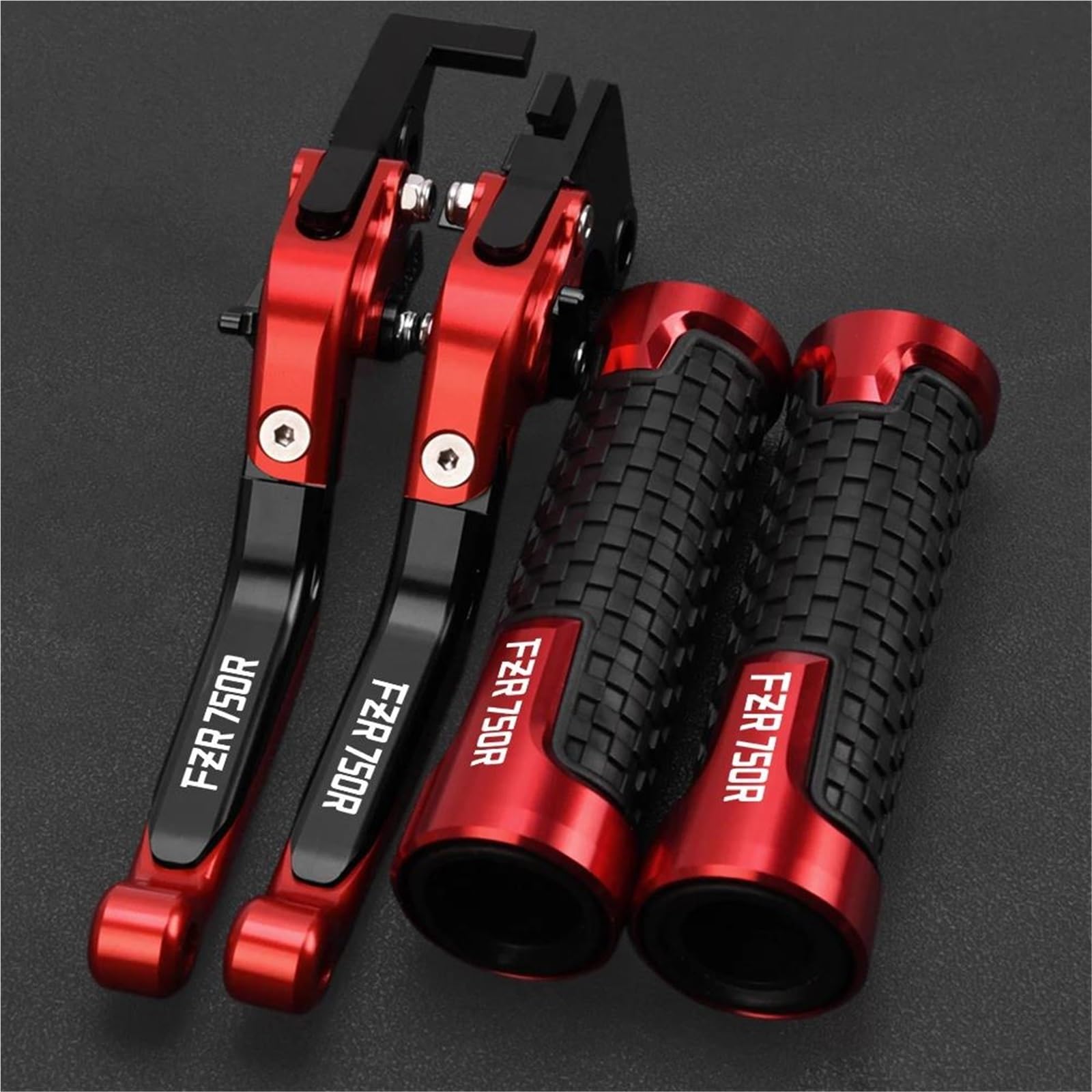 Tgvselpj Red 2 Motorcycle Part Motorcycle Parts Adjustable Pivot Brake Clutch Levers Control Handles For Y-Amaha For Genesis Fzr750r 1987-1998(Red 2)