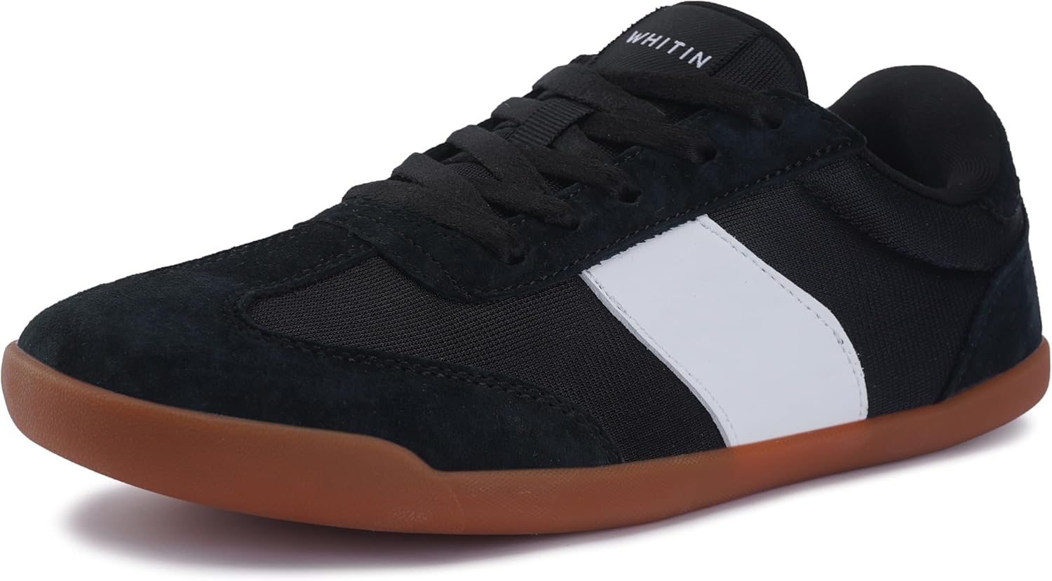 WHITIN Women's Wide Toe Box Barefoot Shoes | Fashion Suede Patchwork Design | Zero Drop Sole