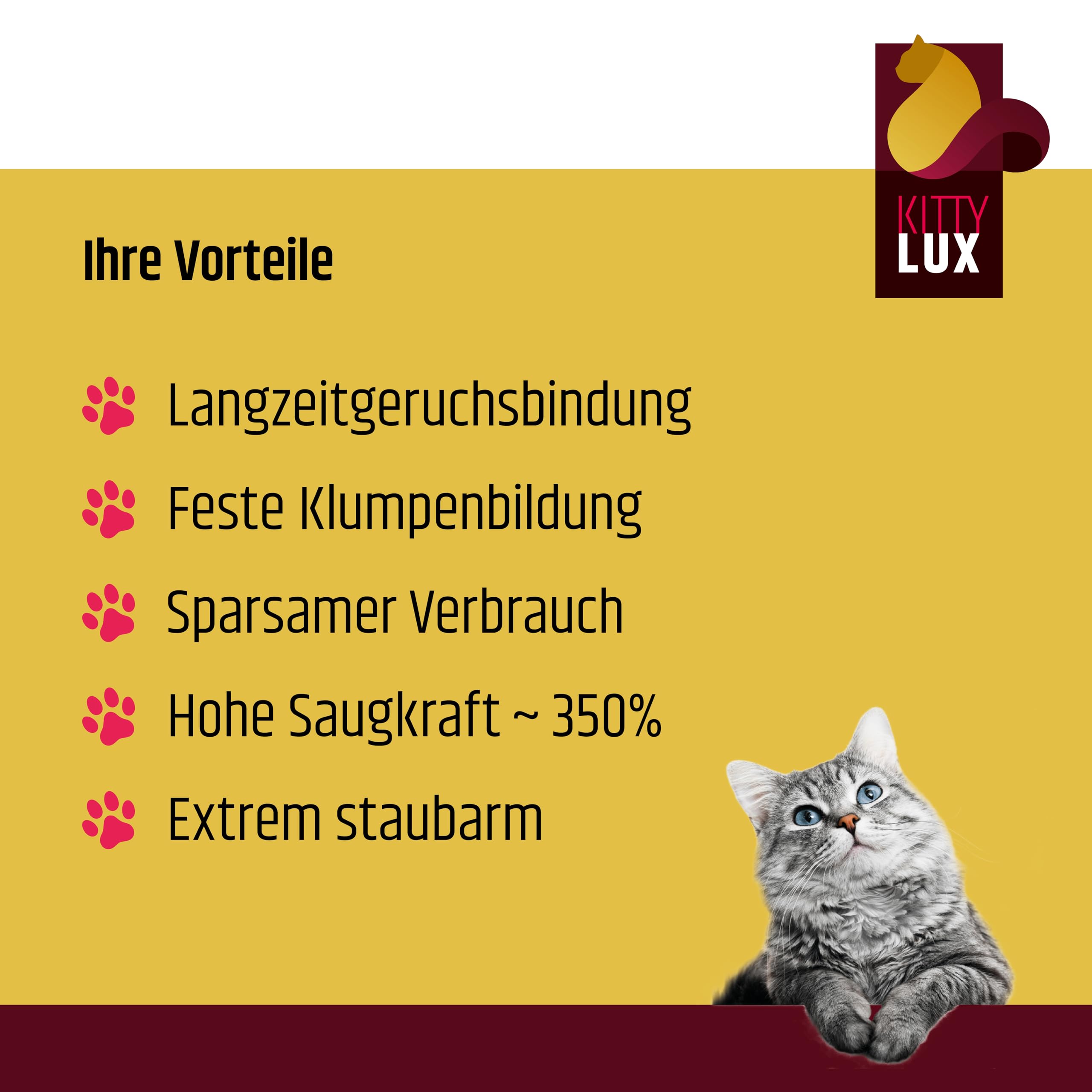 klumpende Katzenstreu Ultimate Pure 2x14kg ohne Duft für Sensible Katzen, Klumpstreu 100% Naturbentonit, extrem staubarm, Feste Klumpenbildung, schnelle Geruchsbindung, geringer Verbrauch