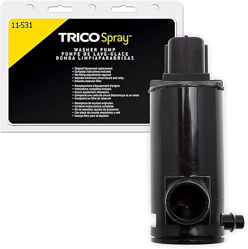 Miniatura 10 de TRICO Bomba de Lavado de Parabrisas Automotriz de Repuesto con Rociador (11-528) Compatible con Años de Modelo Selectos de Chrysler, Dodge, Jeep