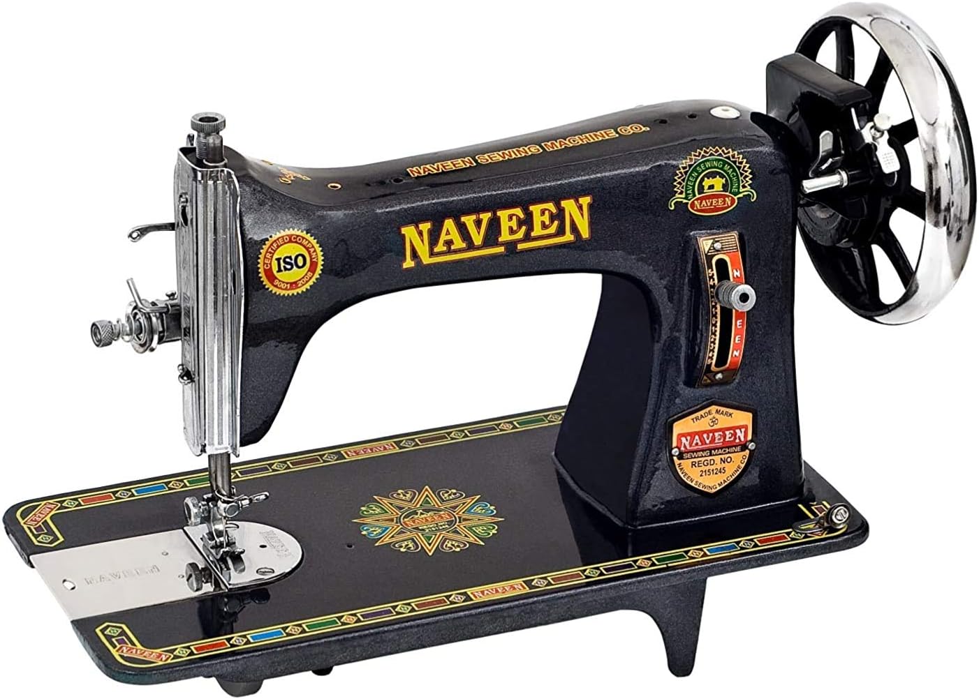 Naveen Sewing Machine Domestic Square Model Head (Metallic Grey Color)-2