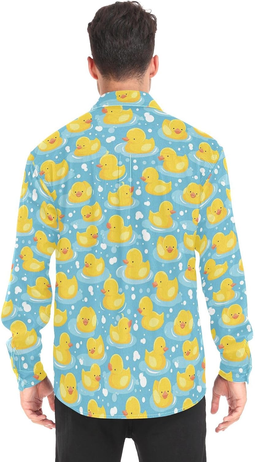 KLL Yellow Duck Men Women Regular Fit Thermal Shirt Party Long Sleeve Tops