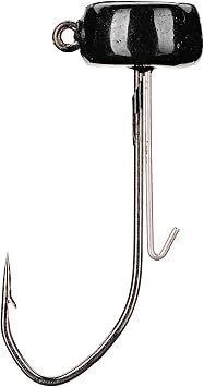 Strike King (TGNH316-1) Tour Grade Ned Rig Head Fishing Lure, 10 - Black, 3/16 oz, Unique Head Shape