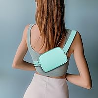 Vista 135 de Riñonera cruzada para mujeres y hombres, bolsa para cinturón para senderismo con correa ajustable, riñonera para correr, entrenamiento, deportes