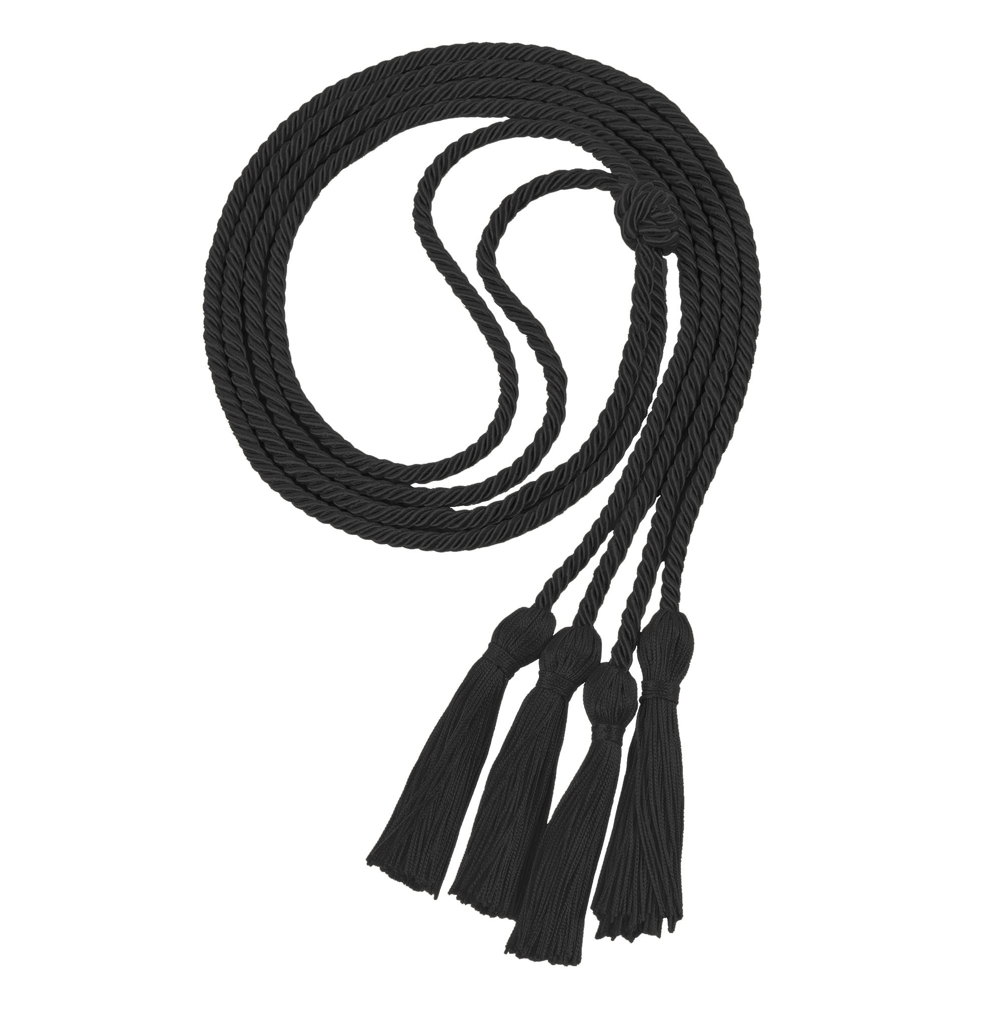 Double Graduation Honor Cords, 68" Long,Black