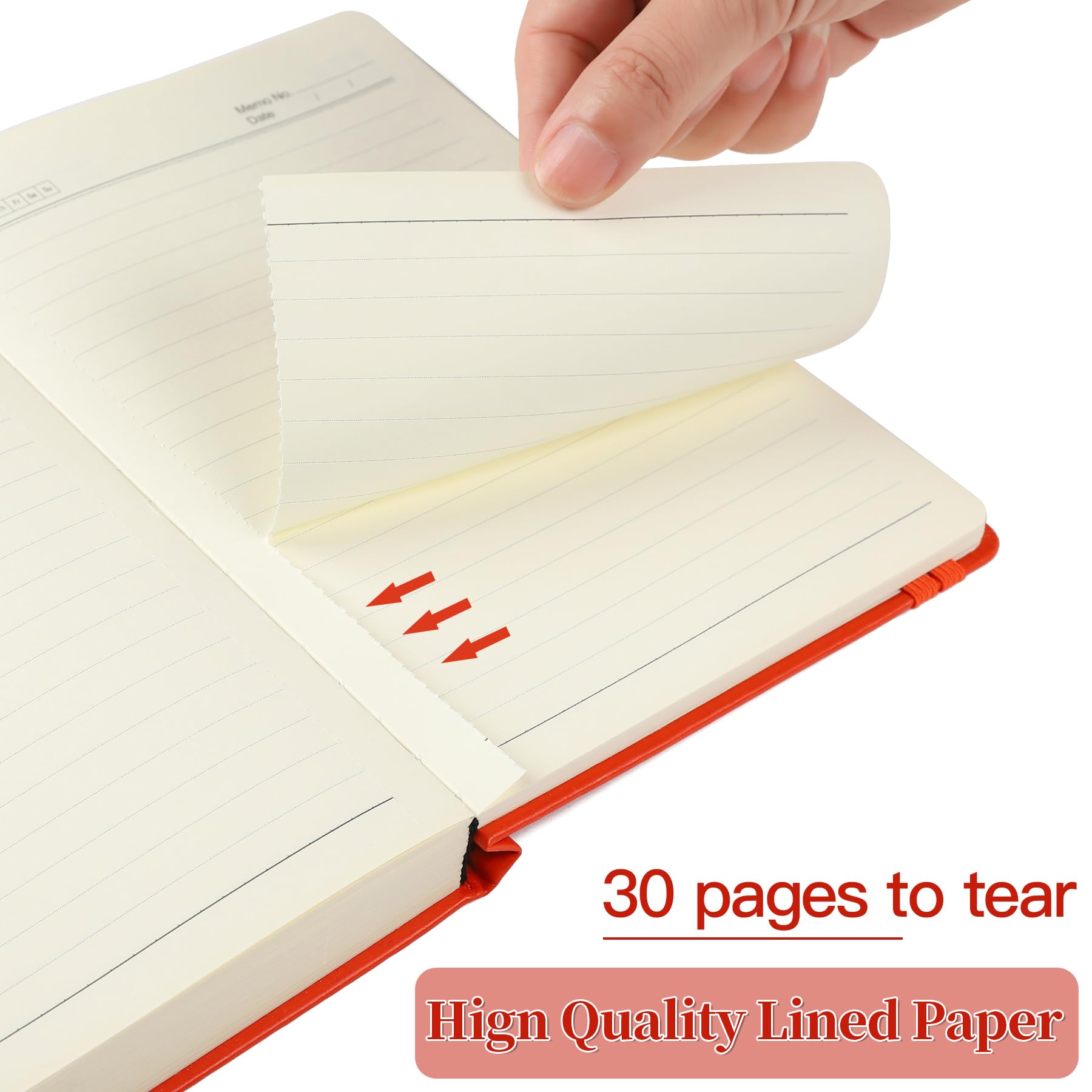 pftvalue Tagebuch, Notizbuch für Damen/Herren, Tagebücher zum Schreiben, A5, 180 Blatt, 360 Seiten, College-Notizbuch, 100 g/m², liniertes Papier, Leder, Hardcover, 15 x 21 cm, Orange