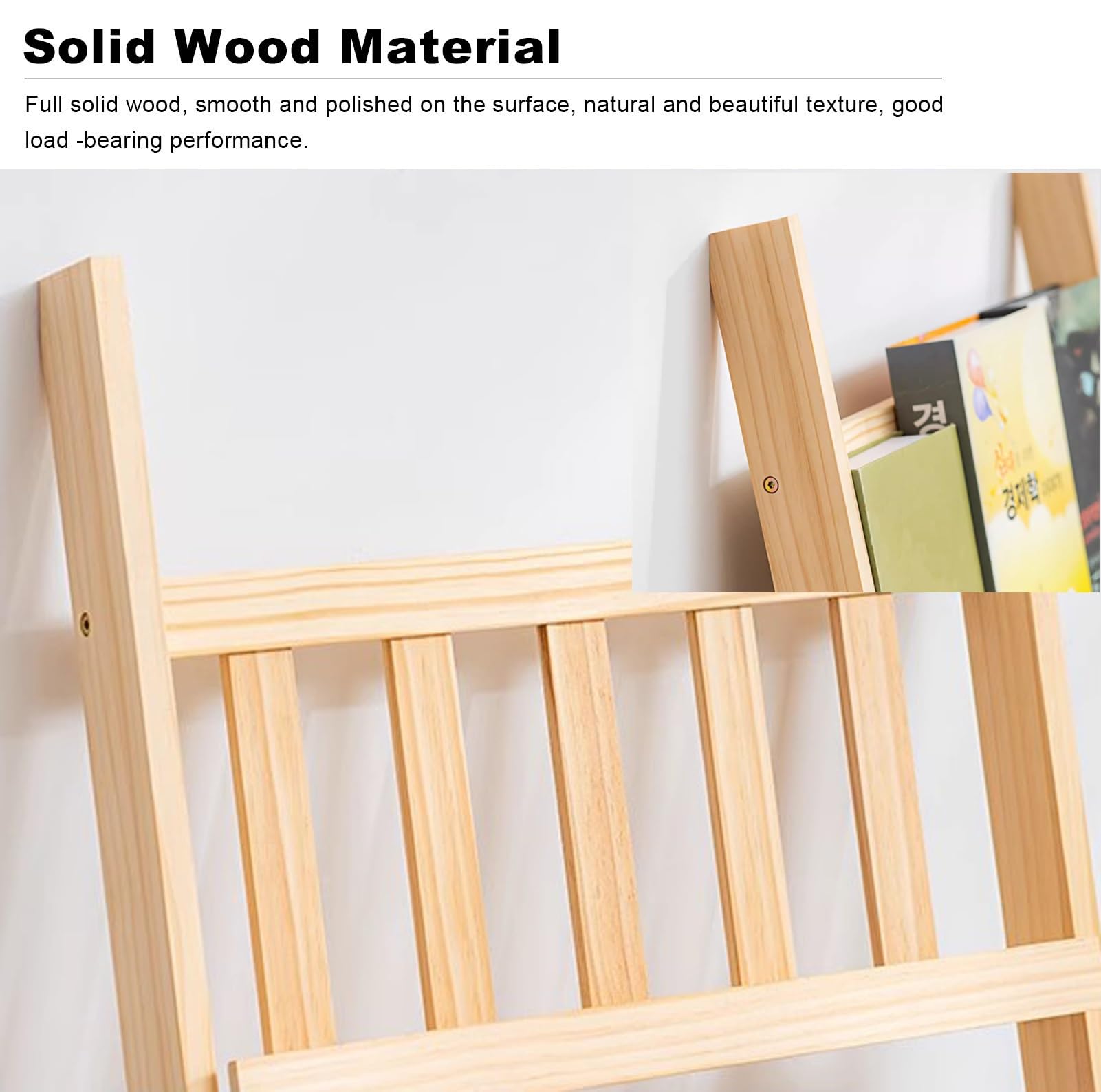 AviiSo Prospektständer Broschürehalter für Display, Massivholzmagazin Speicherregal Organizer, Ausstellungsräume Bücherregal, Mehrzweck-Dekor-Dokumente Informationsregal (Size : 50cm Wide)