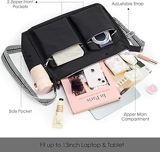 KALIDI Canvas Tote Bag Messenger Bag, Large Crossbody Bag for Women or Men, Casual Canvas Shoulder Bag for College Work Daily