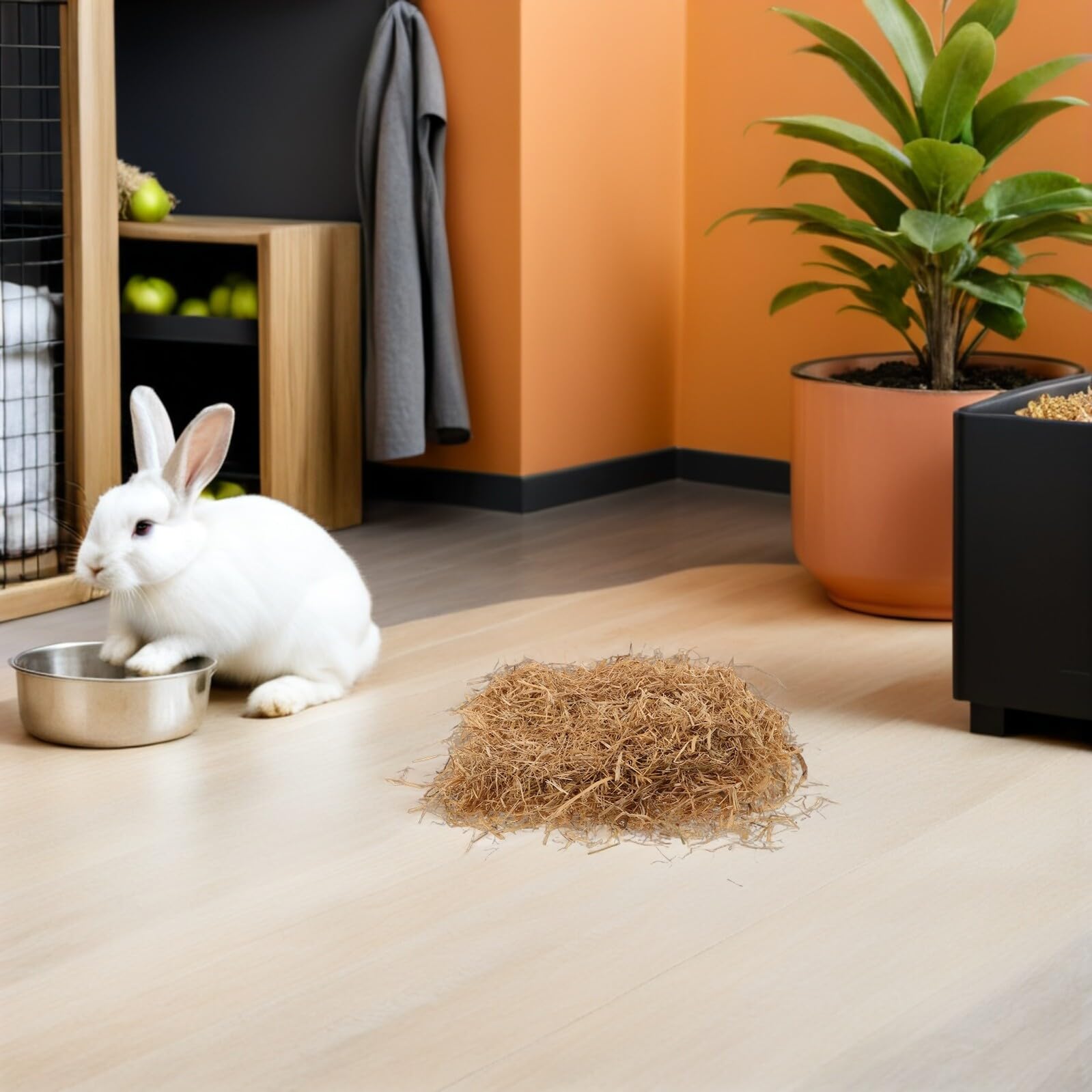 Natürliches Kaninchenstroh Nestmaterial 05 kg Trockenes Saugfähiges Stroh für Kaninchen und Geflügelnester Wiederverwendbare Strohmatte für Kaninchenbett und Nistkästen