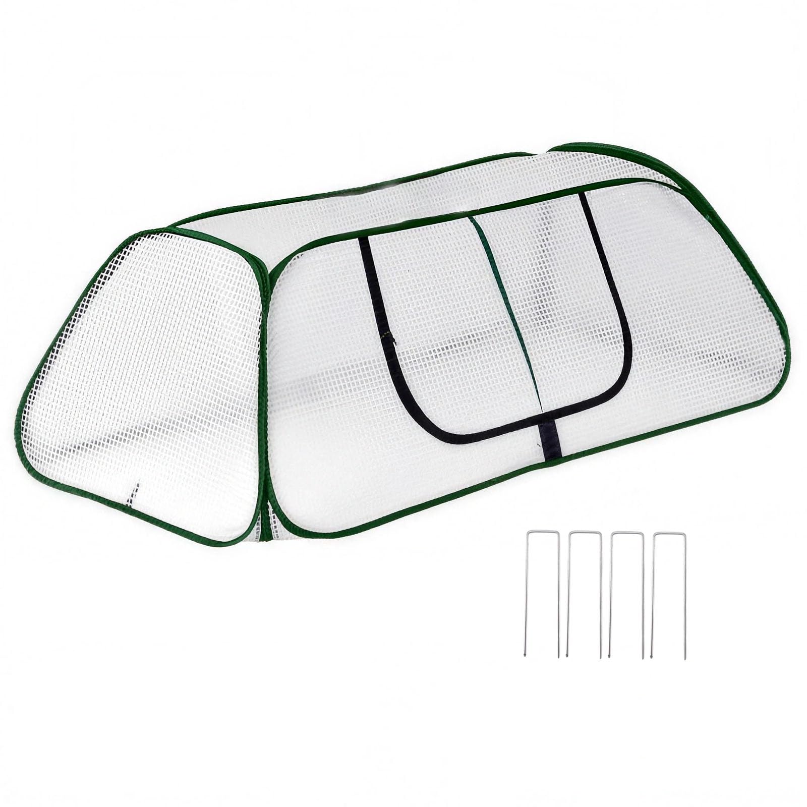 115 x 55 x 45Cm Garden Covers for Raised Beds,Pop Up Mini Small Greenhouse with Roll-up Zipper Door,Greenhouse Cover for Protecting Seedlings Fruits Vegetable Rows