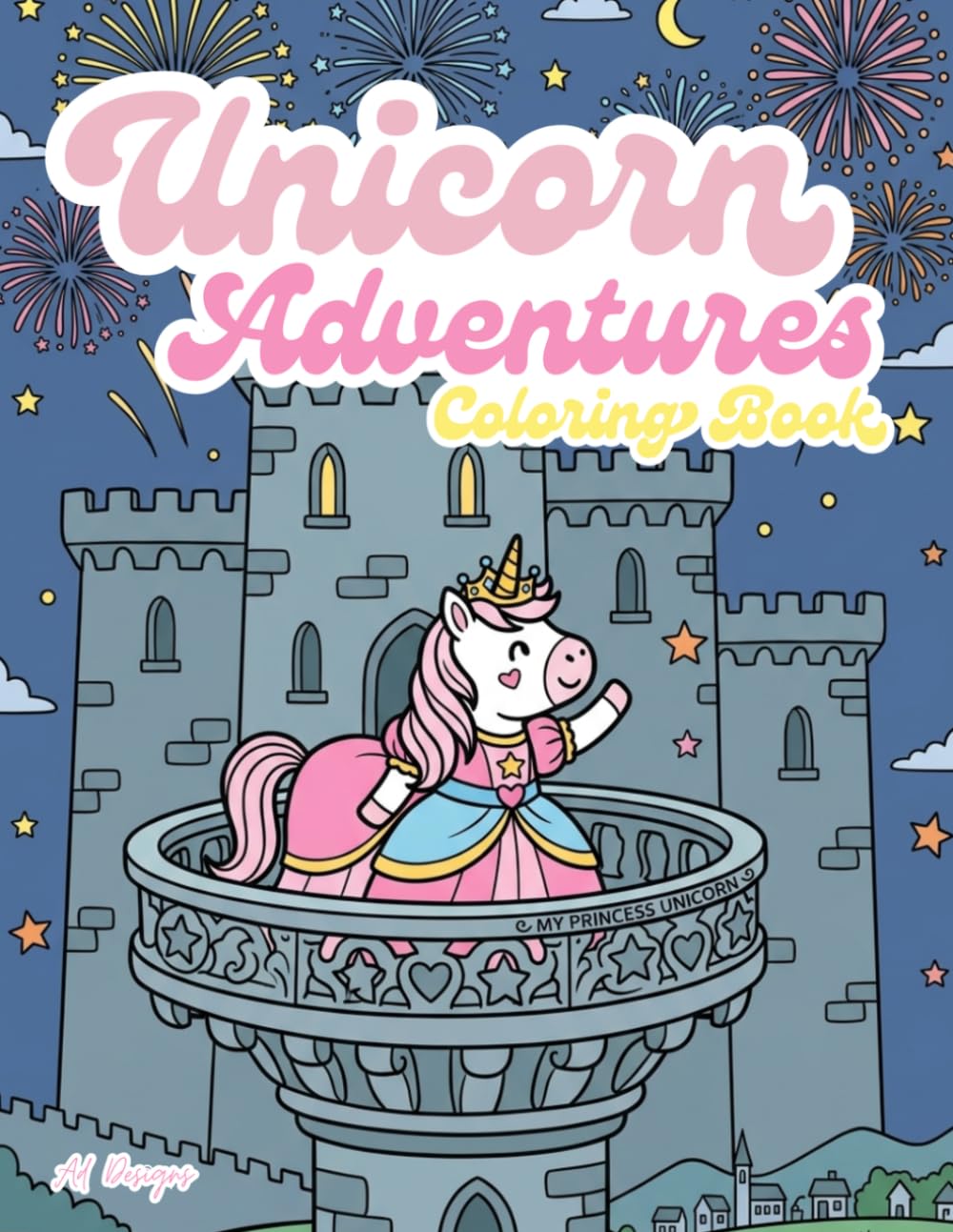 Unicorn Adventures Coloring Book