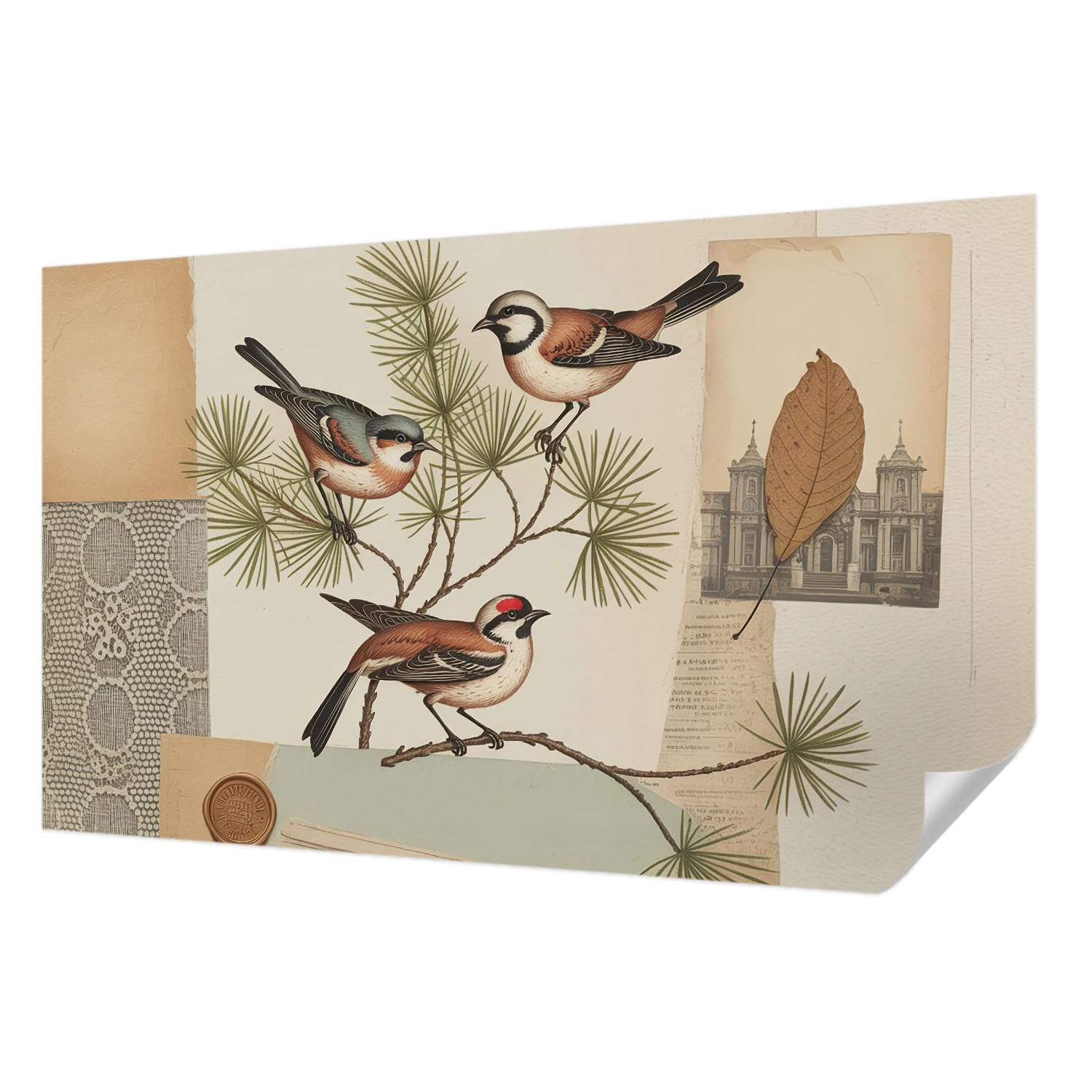 Revêtement mural autocollant oiseaux créez un salon poétique et relaxant