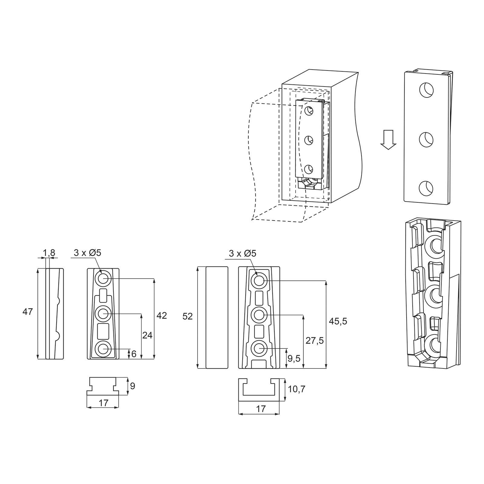 SOTECH Juego de 25 piezas Accesorio de Conexión Oculto Conector de Cama SOLID Fabricado de Metal Capacidad de Carga de hasta 250 kg