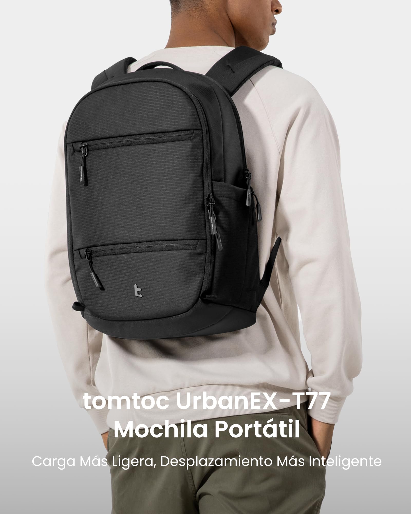 tomtoc Mochila Portatil 22L, Mochila Business Hombre Mujer para Portátil de 15,6-16 Pulgadas, Bolsa para Portátil Resistente a Salpicaduras, Mochila Trabajo para Oficina y Desplazamientos Diarios | Bolsa protectora organizada de trabajo para oficina, viaj