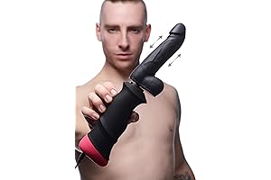 Mega-Pounder Hand-Held Thrusting Silicone Dildo