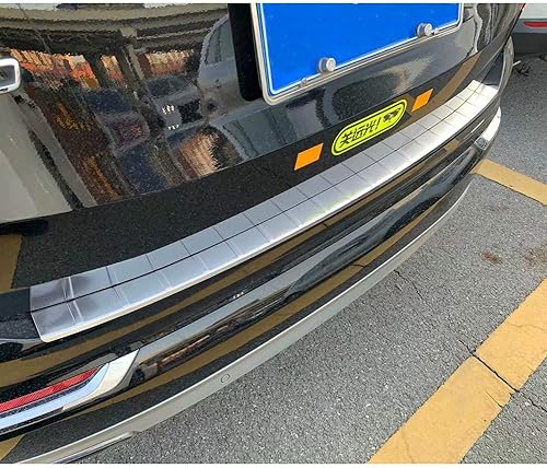 Miniatura 8 de Rqing Para Volvo XC90 2016 2017 2018 2019 2020 2021 2022 2023 Cubierta de placa de protección de parachoques trasero de acero inoxidable (mate)