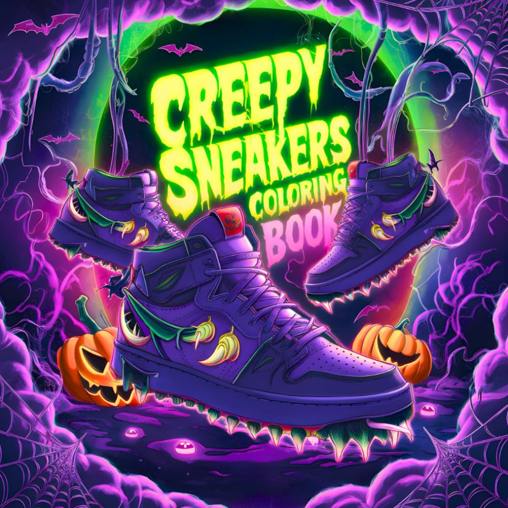 Creepy Sneakers Coloring Book: +45 Spooky & Horror Unique Sneakers Designs