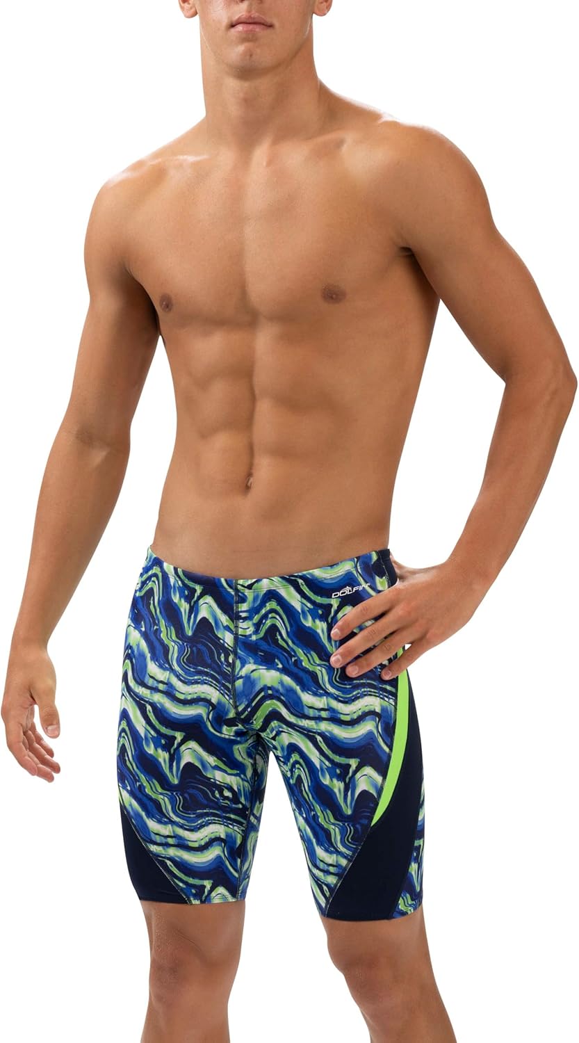 Dolfin Reliance Men's Swimsuit - Team Print Color Block Jammer