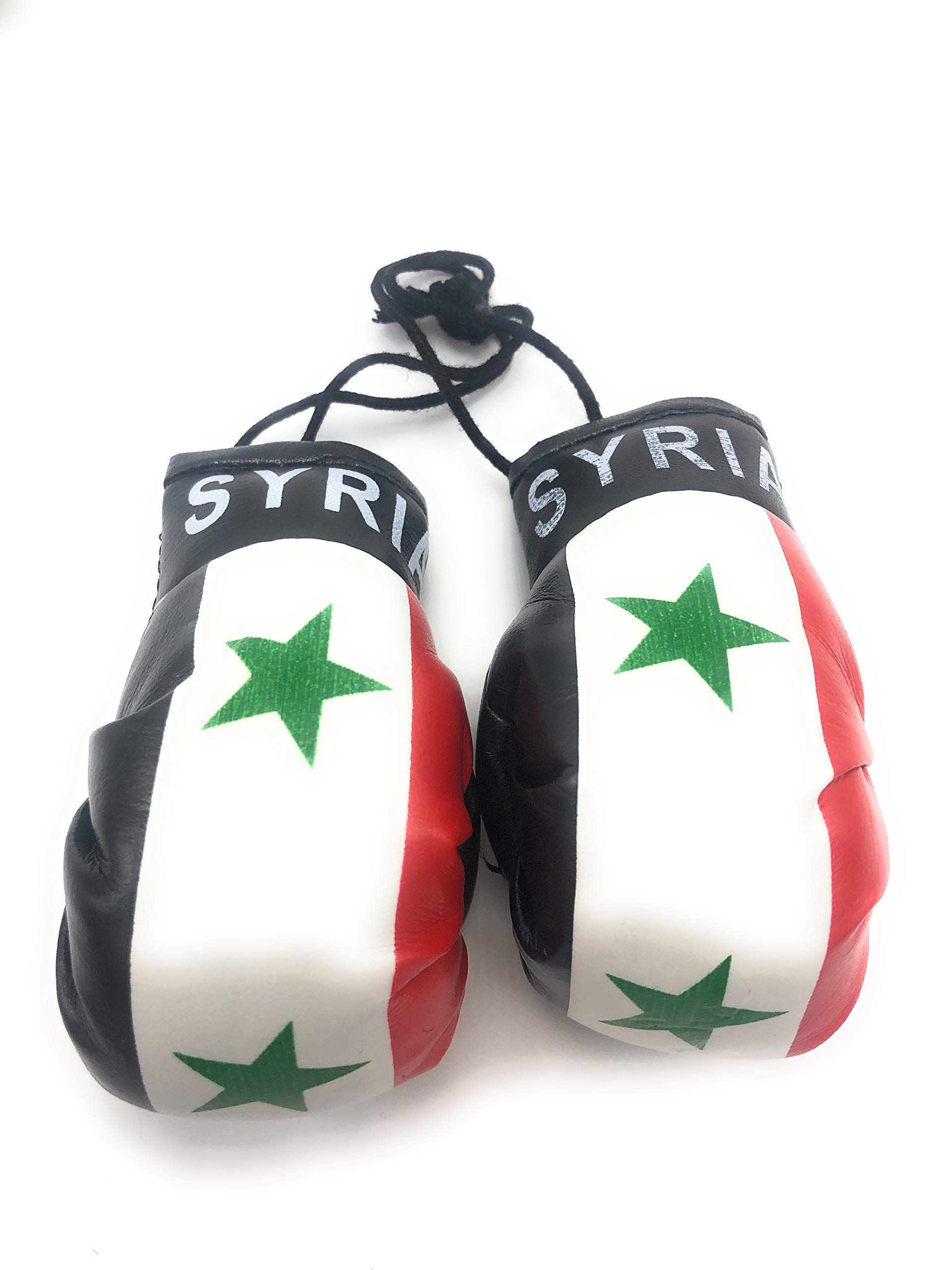 ZEYUMEE Red Hat Ent Hanging Car Mirror Mini Boxing Gloves (Syria)