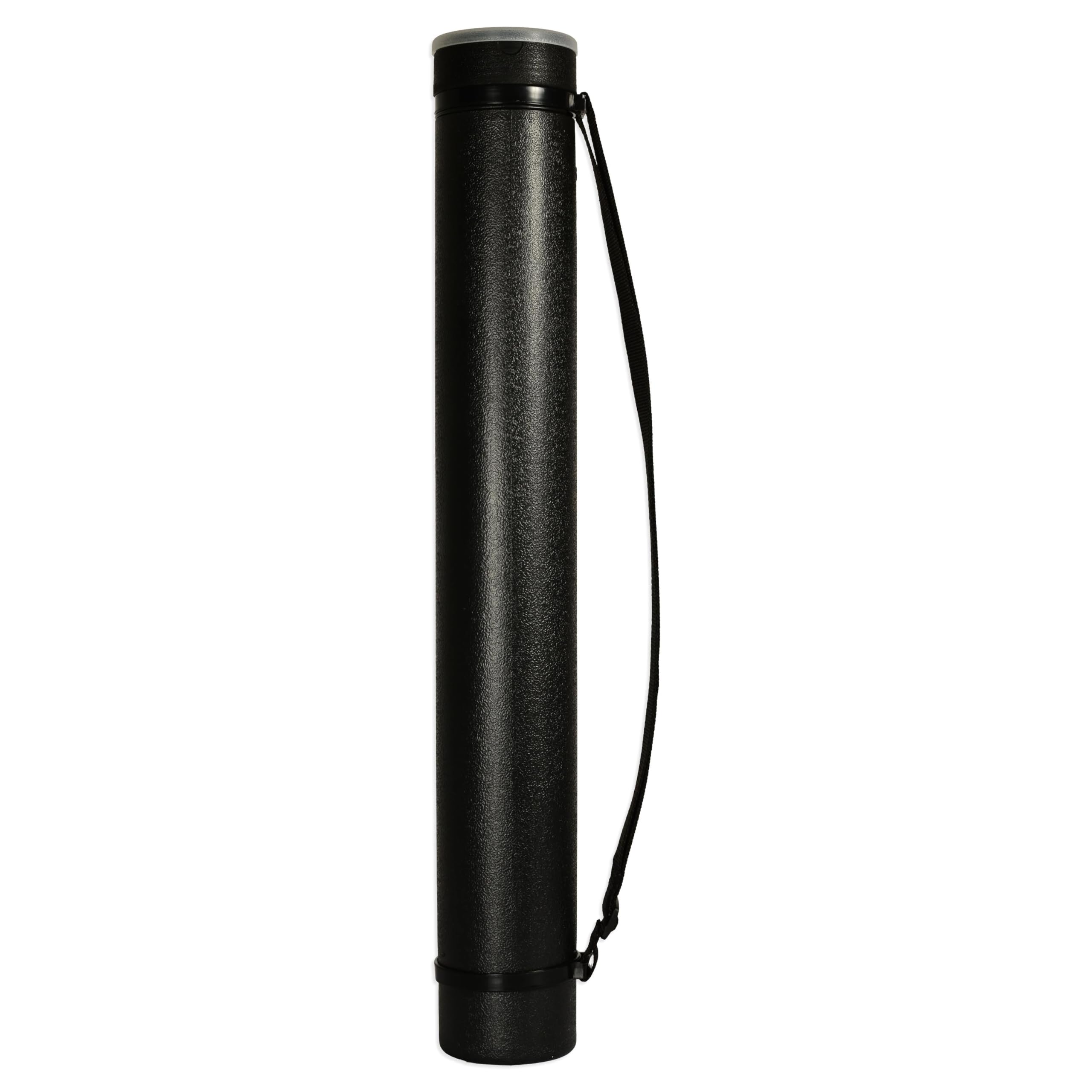 ARTMATE Extendable Draft Tube, Size 63cm Extend up to 108cm, Diameter 8.5cm, Easy to Carry with Handle and Strap, Telescoping Portable Storage Tube with Cap, Black Color-JIGNAM958BK, Black, Extendable