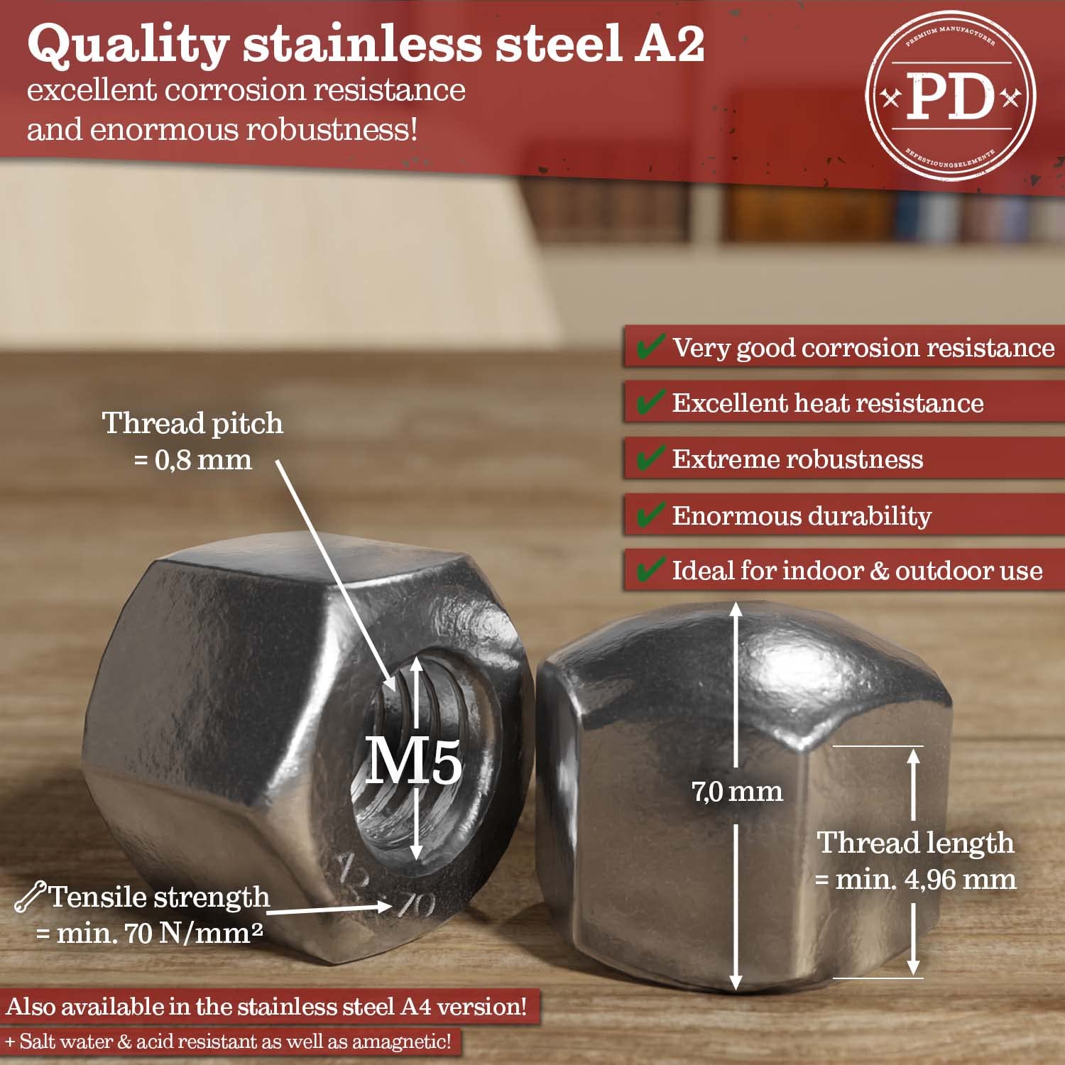 NUOVO 1,000 X Viti Per Tetti Croce Testa Quadrato Dadi Zincati 8mm M8