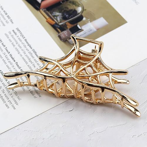 Miniatura 9 de Accesorios para el cabello de Halloween de metal dorado  Pinzas para el cabello con diseño de telaraña para mujeres y niñas, horquillas