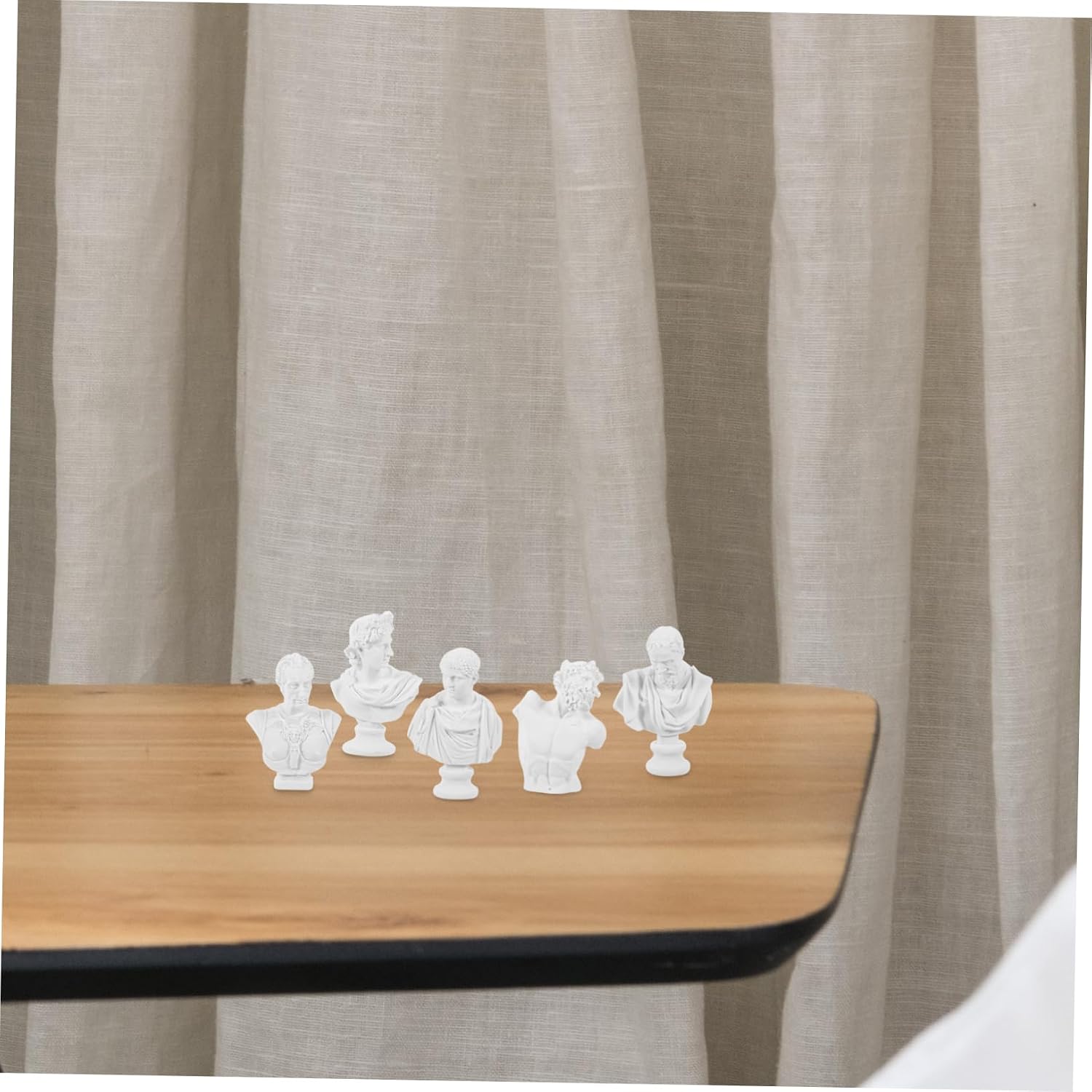 10pcs Mini Bust Sculptures Plaster White Desktop Decoration