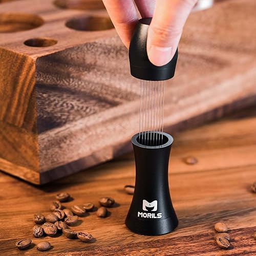 Miniatura 7 de WDT - Herramienta de café expreso, herramientas WDT de café expreso con 9 agujas de resorte de 0.016 in de grosor y 9 agujas adicionales,