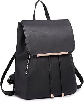 Miss Lulu Backpack for Women, Small PU Leather Drawstring City Daypack