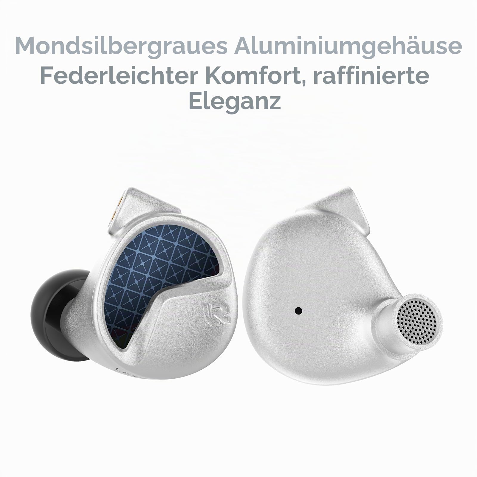 Letshuoer Astralis In-Ear-Kopfhörer, 15,5 mm, 5. Generation, Ringtyp, Planar-Membran-Treiber, HiFi-Ohrhörer, planares IEMS mit abnehmbarem, versilbertem Kupferkabel