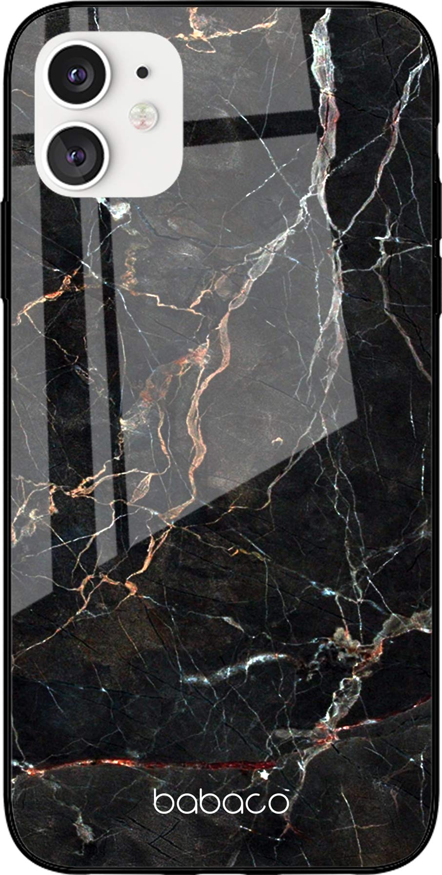 ERT GROUP Babaco - Custodia originale in marmo per iPhone XS MAX, in vetro HD, anti-giallo, antigraffio e antiurto, in TPU morbido, ultra sottile