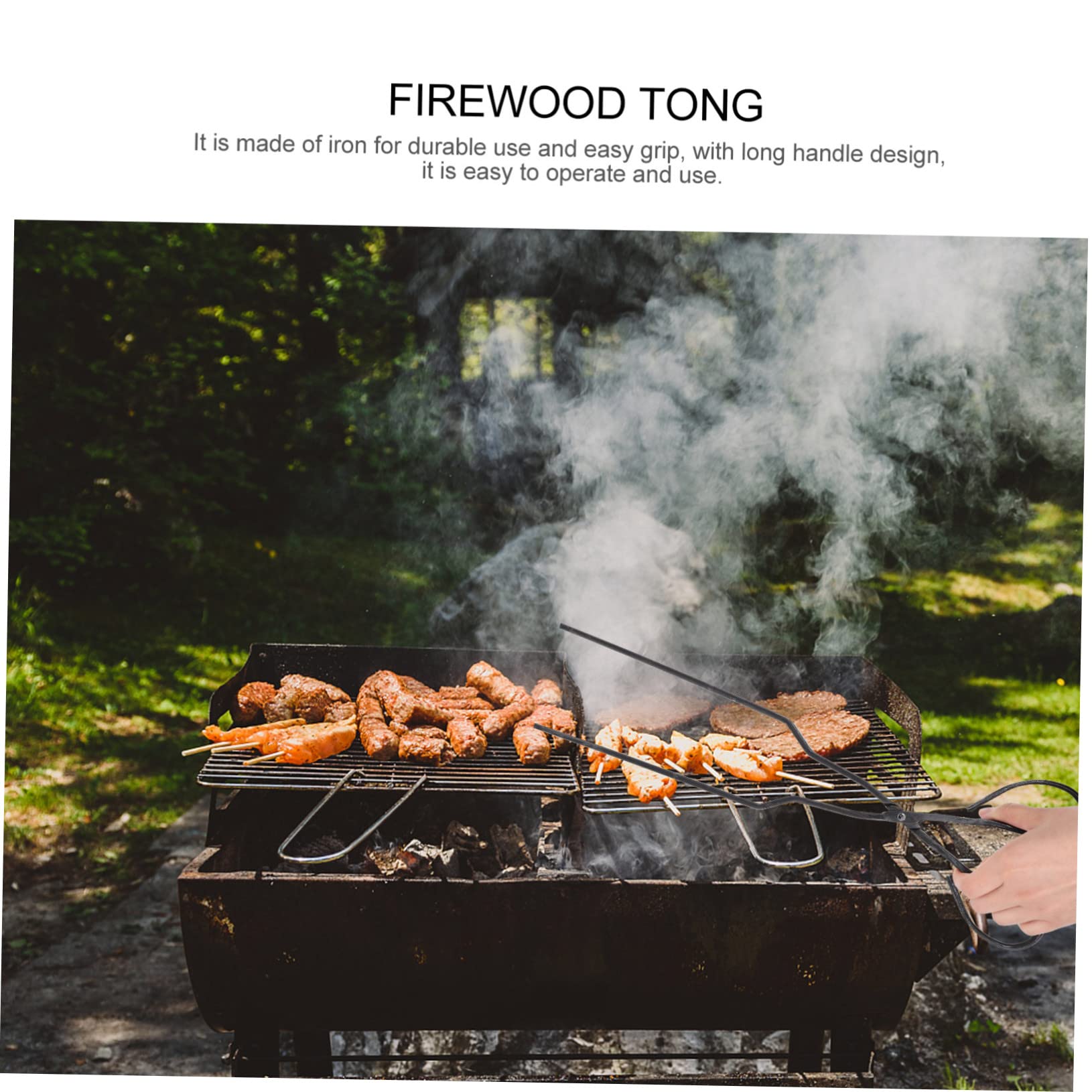 2 Pezzi Pinze Per Legna Da Ardere Lunga Pinza Per Clip Per Carbone in Ferro Morsetto Per Carbone Per Barbecue Clip Per Bricchette
