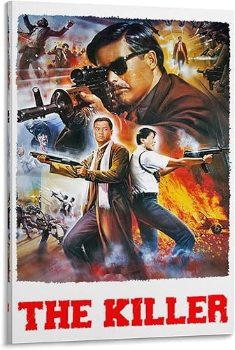 Pósteres de películas retro The Killer de los años 80, impresión artística de pared, foto de pintura, póster colgante para decoración de dormitorio