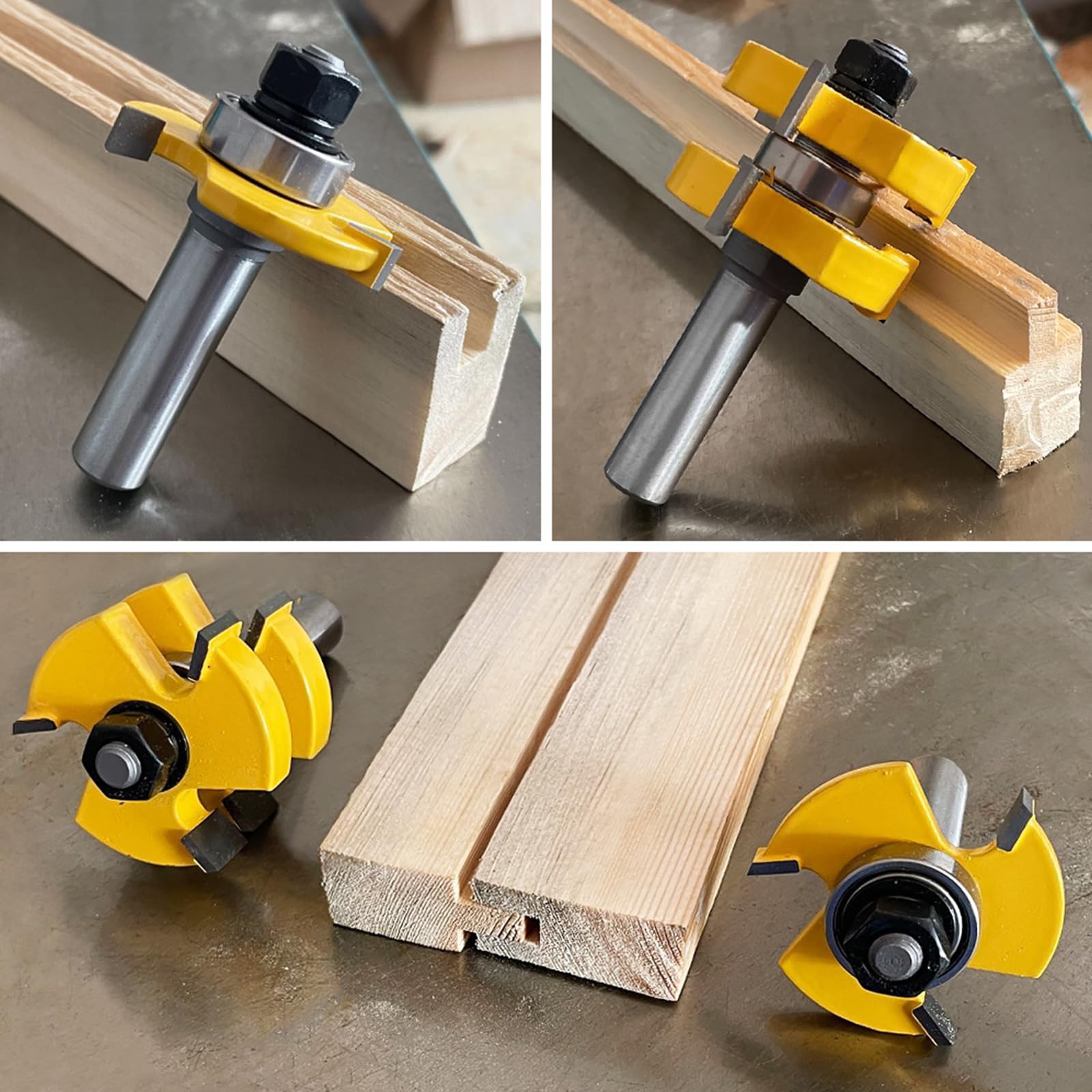 Set Punte Frese per Legno, Fresa a Forma T Scanalata, Fresatrice Verticale, Fresa per Spianare, Strumenti per La Lavorazione del Legno