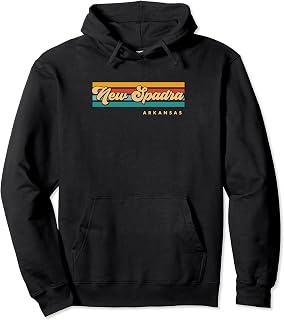 Vintage Sunset Stripes New Spadra, Arkansas Pullover Hoodie