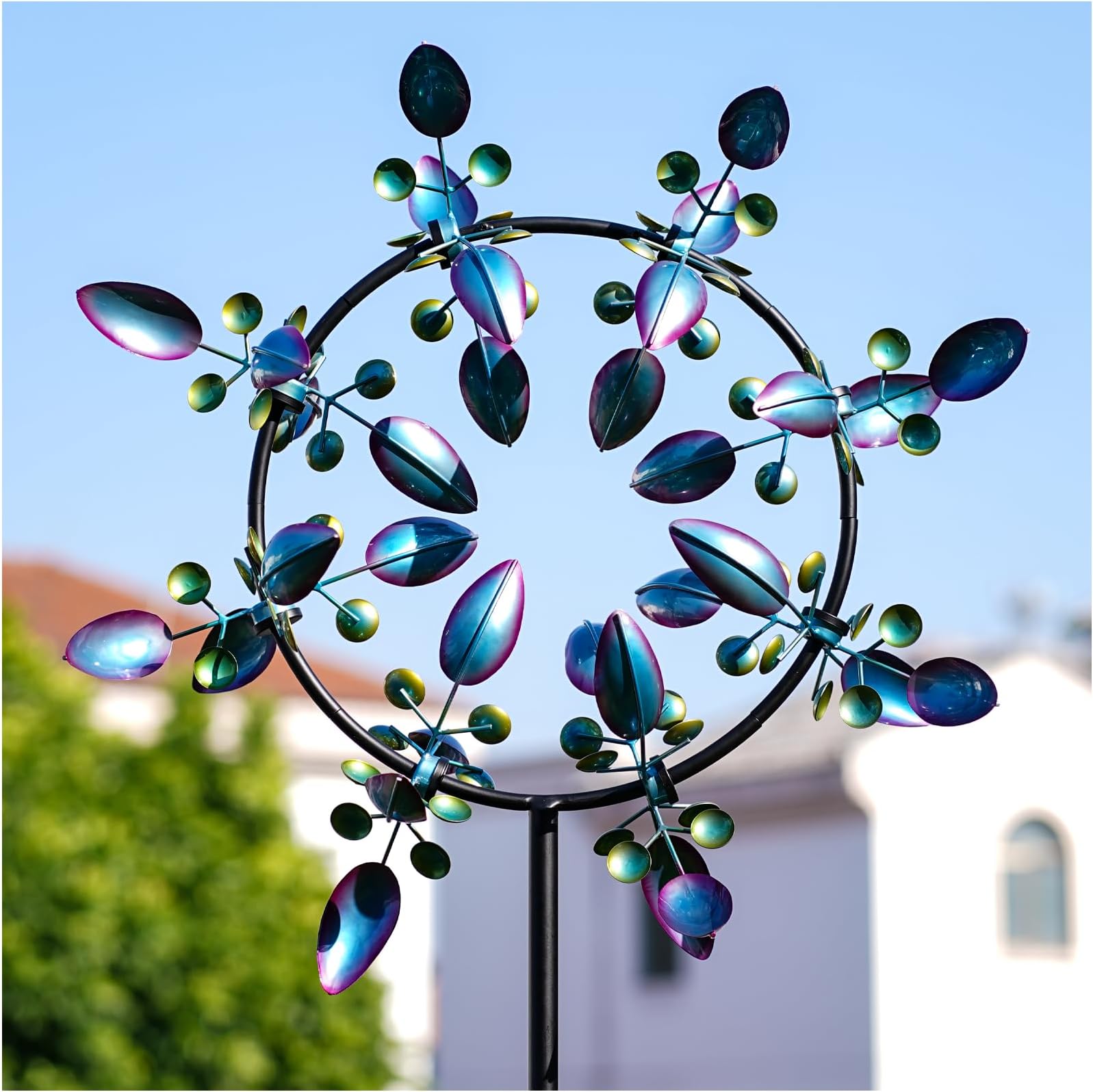 Pure Echo Large Wind Spinners Outdoor, Kinetic Metal Wind Spinners for Yard and Garden, Gift for Family or Friends (30'' W x 87'' H)