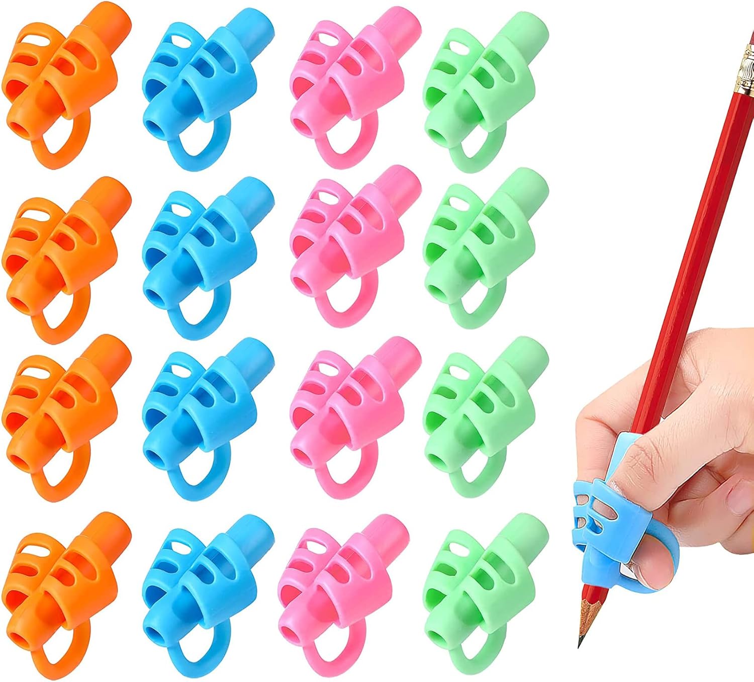 SANNIX 16 PCS Pencil Finger Grips for Kids Handwriting