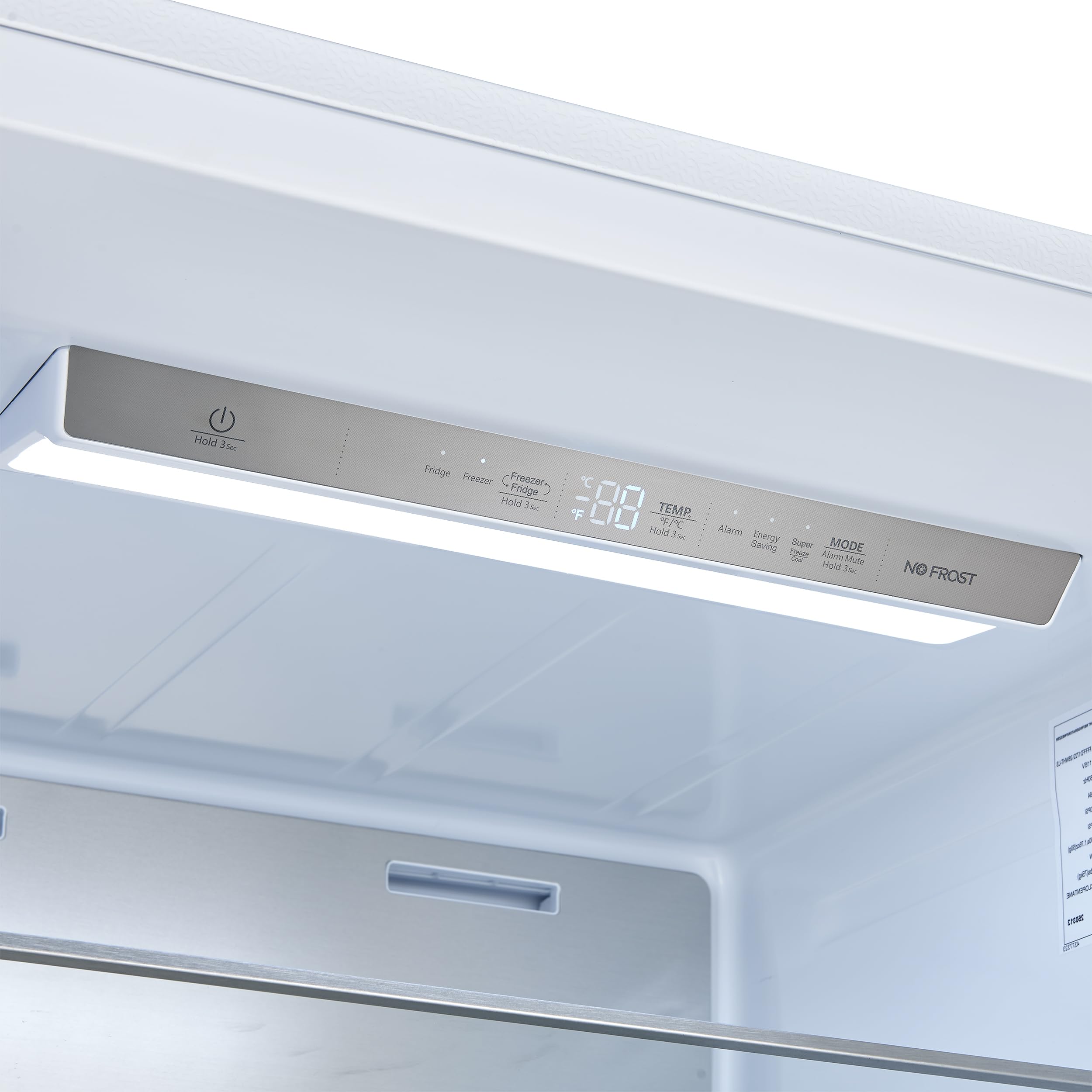 Forno Maderno 28-Inch Built-In Convertible Refrigerator Freezer, 13.6 Cu. Ft. Capacity With Antique Brass Handle, Right Swing Door, Decorative Trim Grill Extends To 32-Inch Width - White on Fridge.com - View 4